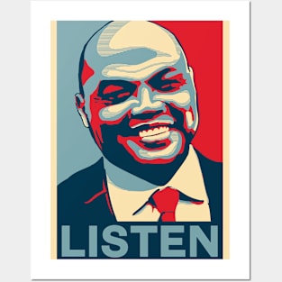 Charles Barkley Listen Obama Hope Large Print Posters and Art